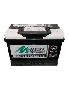 Baterie auto 72Ah Midac Itineris EFB Start-Stop 278x175x190 720A 12V - Sorgeti.ro