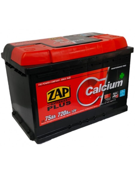 Baterie auto 75Ah Zap Plus 278x175x190 720A 12V - Sorgeti.ro