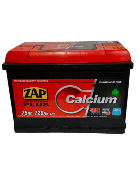Baterie auto 75Ah Zap Plus 278x175x190 720A 12V - Sorgeti.ro