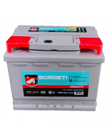 Baterie auto 64Ah Sorgeti Argento 242x175x190 640A 12V