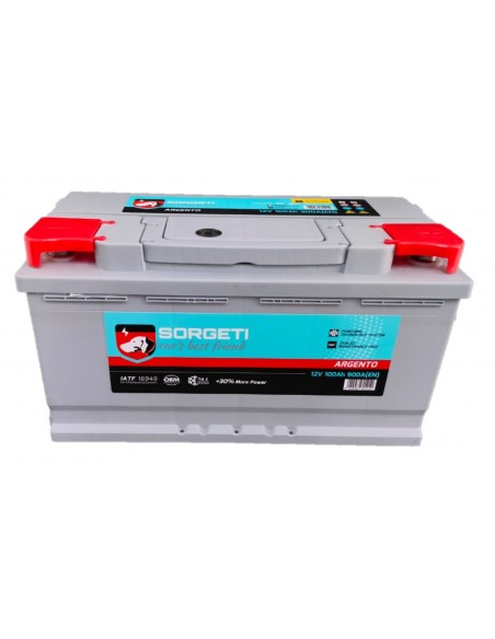 Baterie auto 100Ah Sorgeti Argento 353x175x190 900A 12V - Sorgeti.ro