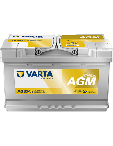 Baterie auto 80Ah Varta Dynamic AGM Start-Stop 315x175x190 800A 12V 1 - Sorgeti.ro