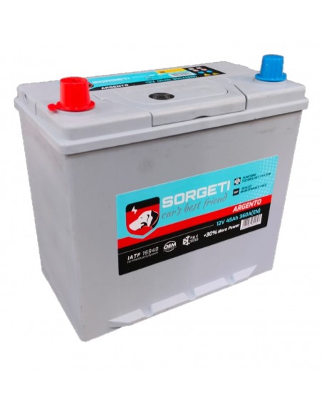 Baterie auto 45Ah Sorgeti Argento Japan 237x128x225 360A 12V, polaritate inversa - Sorgeti.ro