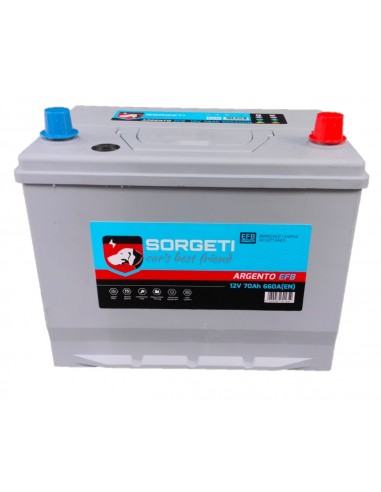 Baterie auto 70Ah Sorgeti Argento Asia EFB Start-Stop 260x173x220 660A 12V, polaritate normala