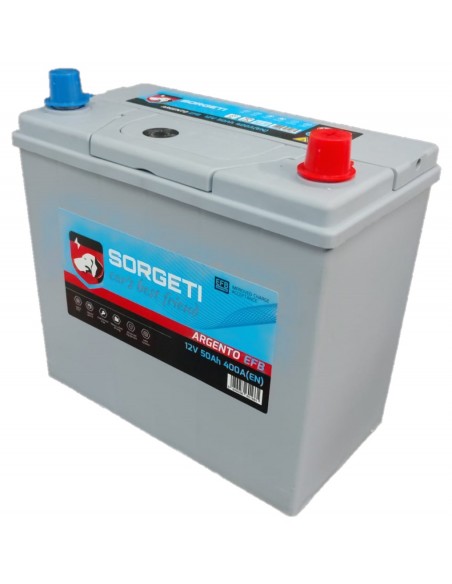 Baterie auto 50Ah Sorgeti Argento Japan EFB Start-Stop 237x134x225 400A polaritate normala - Sorgeti.ro