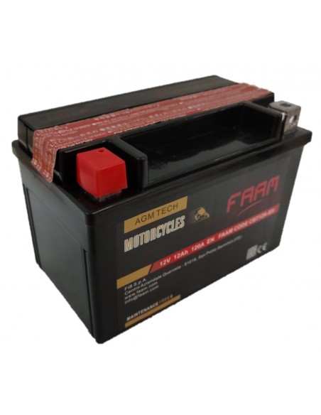 Baterie moto Faam AGM 12Ah, 120A, 152x88x106 - Sorgeti.ro
