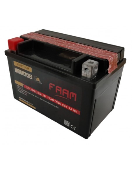 Baterie moto Faam AGM 12Ah, 120A, 152x88x106 - Sorgeti.ro