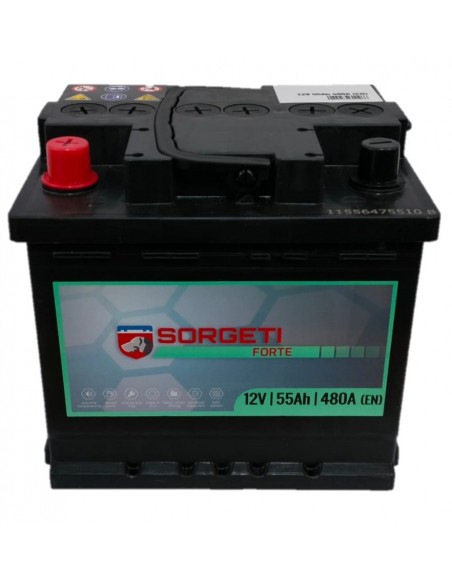 Baterie auto 55Ah Sorgeti Forte 207x175x190 480A 12V, polaritate inversa - Sorgeti.ro