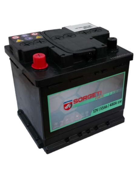 Baterie auto 55Ah Sorgeti Forte 207x175x190 480A 12V, polaritate inversa - Sorgeti.ro