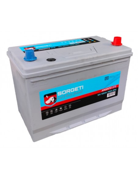 Baterie auto 100Ah Sorgeti Argento Asia EFB Start-Stop 306x175x220 700A 12V, polaritate normala - Sorgeti.ro