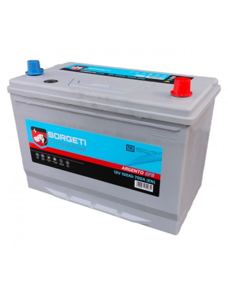 Baterie auto 100Ah Sorgeti Argento Asia EFB Start-Stop 306x175x220 700A 12V, polaritate normala - Sorgeti.ro