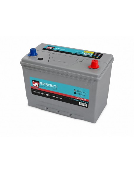 Baterie auto 100Ah Sorgeti Argento Asia 306x175x220 700A 12V, polaritate normala - Sorgeti.ro