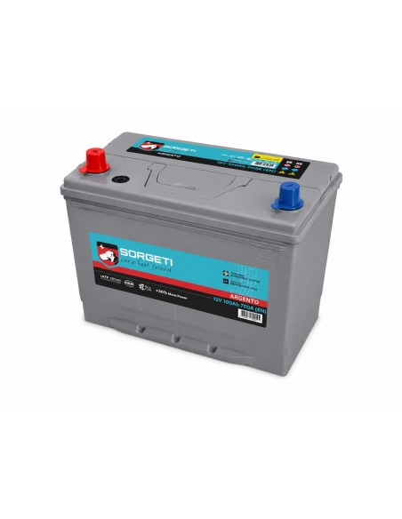 Baterie auto 100Ah Sorgeti Argento Asia 306x175x220 700A 12V, polaritate inversa - Sorgeti.ro