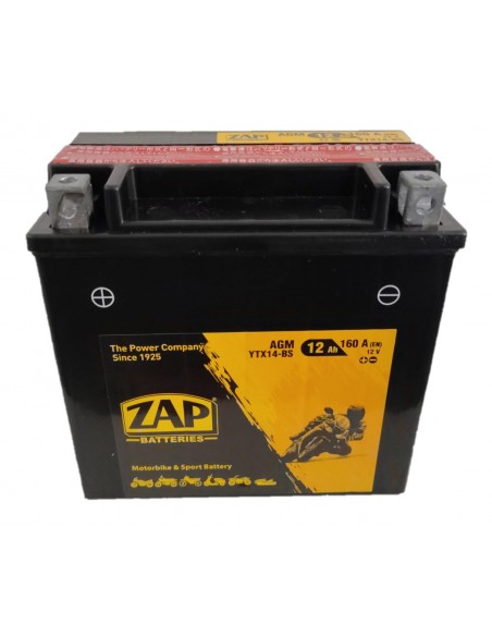 Baterie moto Zap AGM 12Ah, 150x87x145 - Sorgeti.ro
