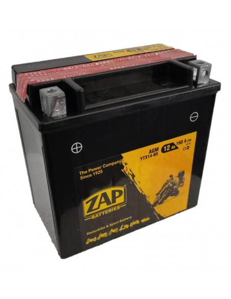 Baterie moto Zap AGM 12Ah, 150x87x145 - Sorgeti.ro