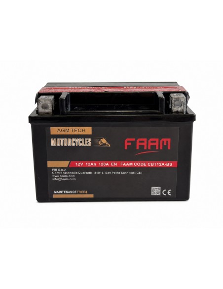 Baterie moto Faam AGM 12Ah, 120A, 152x88x106 - Sorgeti.ro