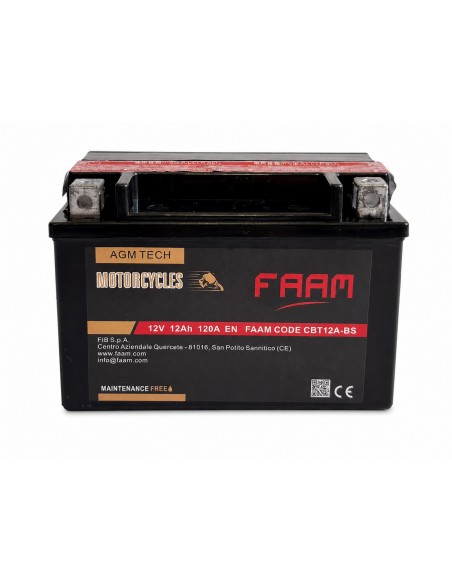 Baterie moto Faam AGM 12Ah, 120A, 152x88x106 - Sorgeti.ro