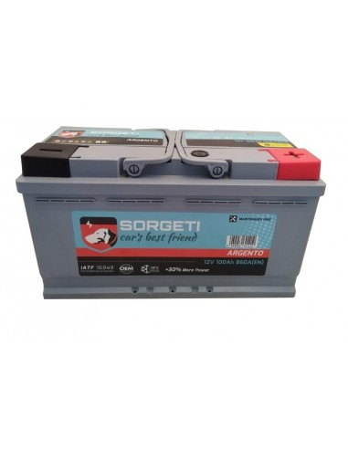 Baterie auto 100Ah Sorgeti Argento 353x175x190 860A 12V