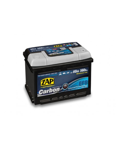 Baterie auto 60Ah Zap Carbon EFB Start-Stop 242x175x175 560A 12V - Sorgeti.ro