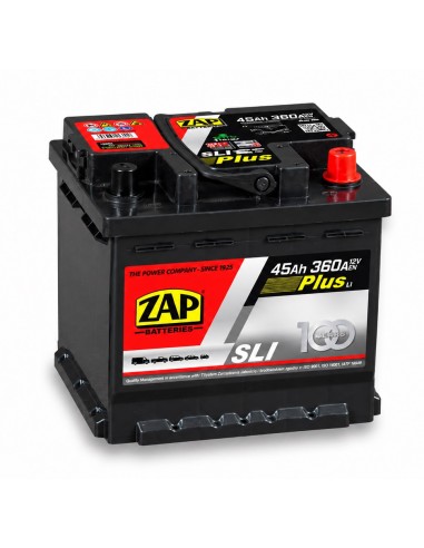 Baterie auto 45Ah Zap Plus 207x175x190 360A 12V