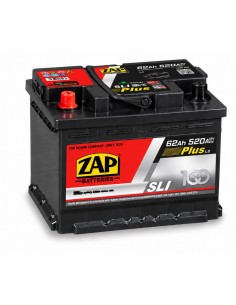 Baterie auto 62Ah Zap Plus 242x175x190 520A 12V, polaritate inversa - Sorgeti.ro
