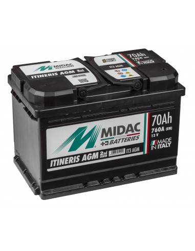 Baterie auto Midac Itineris AGM Start & Stop 70Ah - Sorgeti.ro