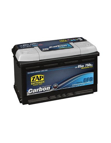 Baterie auto ZAP CARBON EFB Start & Stop 85Ah 1 - Sorgeti.ro