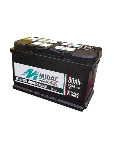 Baterie auto Midac Itineris AGM Start & Stop 80Ah - Sorgeti.ro