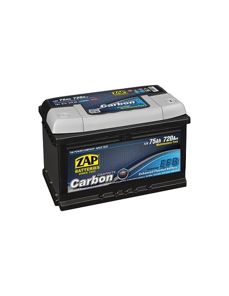 Baterie auto ZAP CARBON EFB Start & Stop 75Ah - Sorgeti.ro