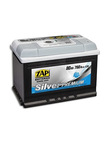 Baterie auto ZAP Silver Premium 80Ah - Sorgeti.ro