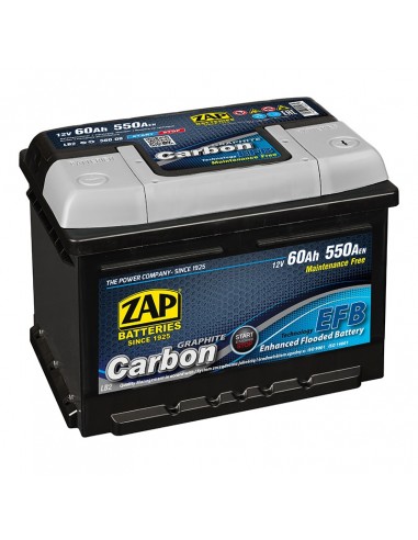Baterie auto ZAP CARBON EFB Start & Stop 60Ah 1 - Sorgeti.ro