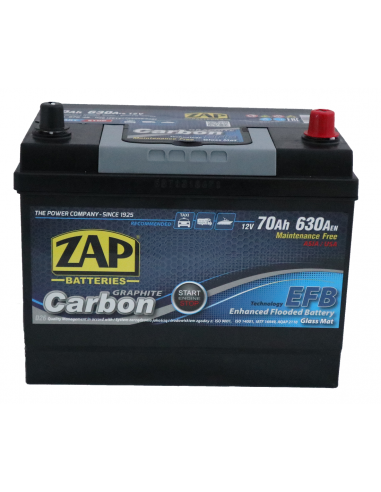 Baterie auto ZAP CARBON EFB Japan Start & Stop 70Ah 1 - Sorgeti.ro