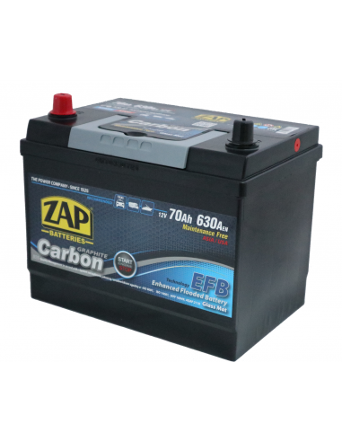 Baterie auto ZAP CARBON EFB Japan Start & Stop 70Ah borna inversa 1 - Sorgeti.ro