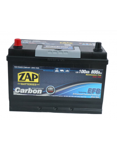 Baterie auto ZAP CARBON EFB Japan Start & Stop 100Ah borna inversa 1 - Sorgeti.ro