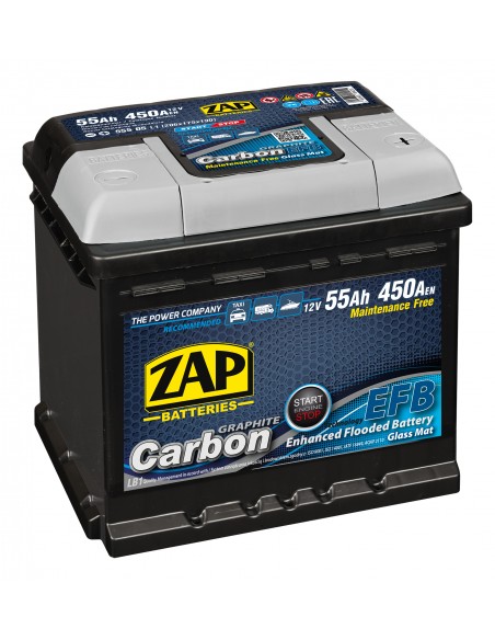 Baterie auto ZAP CARBON EFB Start & Stop 55Ah - Sorgeti.ro