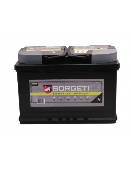 Baterie auto SORGETI Supremo AGM Start & Stop 70Ah - Sorgeti.ro