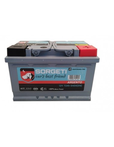 Baterie auto 72Ah Sorgeti Argento 278x175x175 640A 12V 1 - Sorgeti.ro