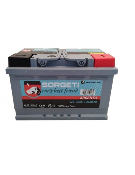 Baterie auto Sorgeti Argento 72Ah - Sorgeti.ro