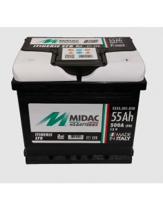 Baterie auto 55Ah Midac Itineris EFB Start-Stop 207x175x190 500A 12V - Sorgeti.ro