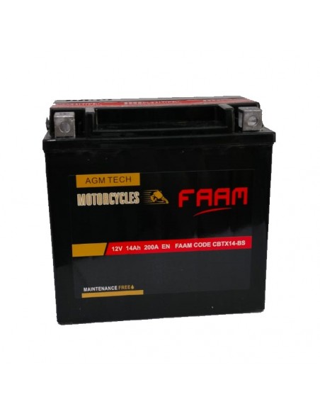 Baterie moto Faam AGM 14Ah, 150x87x145 - Sorgeti.ro