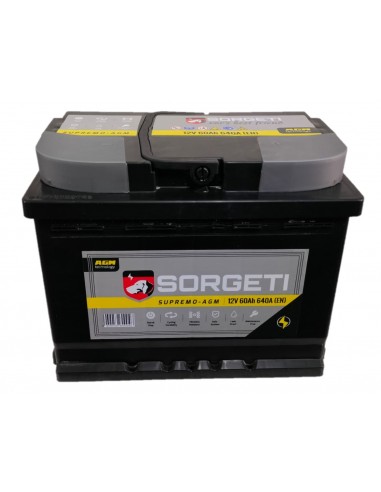 Baterie auto 60Ah Sorgeti Supremo AGM Start-Stop 242x175x190 640A 12V